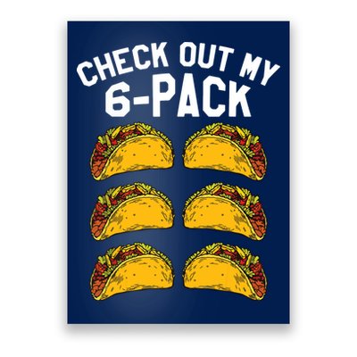 6 Pack Fitness Taco Funny Mexican Gym Top For Taco Lovers Poster