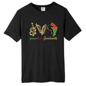 6mx Peace Love Juneteenth Of June 19 1865 African American Cute Gift Tall Fusion ChromaSoft Performance T-Shirt