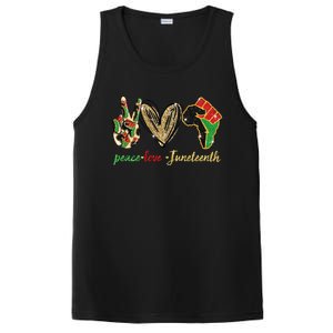 6mx Peace Love Juneteenth Of June 19 1865 African American Cute Gift PosiCharge Competitor Tank