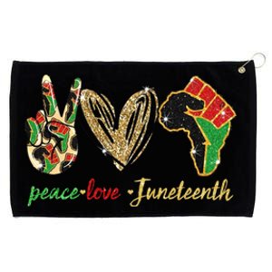 6mx Peace Love Juneteenth Of June 19 1865 African American Cute Gift Grommeted Golf Towel