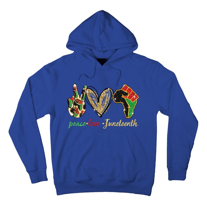 6mx Peace Love Juneteenth Of June 19 1865 African American Cute Gift Hoodie