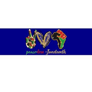 6mx Peace Love Juneteenth Of June 19 1865 African American Cute Gift Bumper Sticker