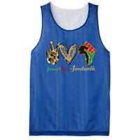 6mx Peace Love Juneteenth Of June 19 1865 African American Cute Gift Mesh Reversible Basketball Jersey Tank