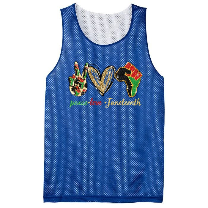 6mx Peace Love Juneteenth Of June 19 1865 African American Cute Gift Mesh Reversible Basketball Jersey Tank