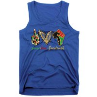 6mx Peace Love Juneteenth Of June 19 1865 African American Cute Gift Tank Top