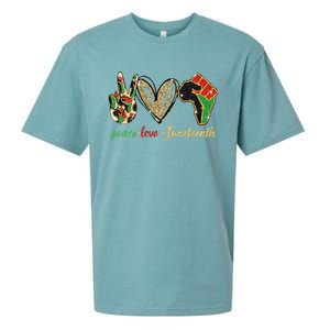 6mx Peace Love Juneteenth Of June 19 1865 African American Cute Gift Sueded Cloud Jersey T-Shirt