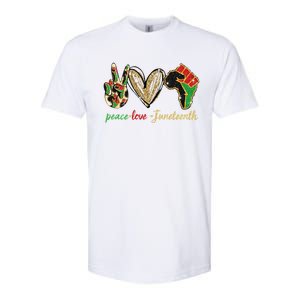 6mx Peace Love Juneteenth Of June 19 1865 African American Cute Gift Softstyle CVC T-Shirt