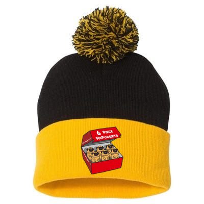 6 Piece Mcpuggets IM Puggin It Pom Pom 12in Knit Beanie