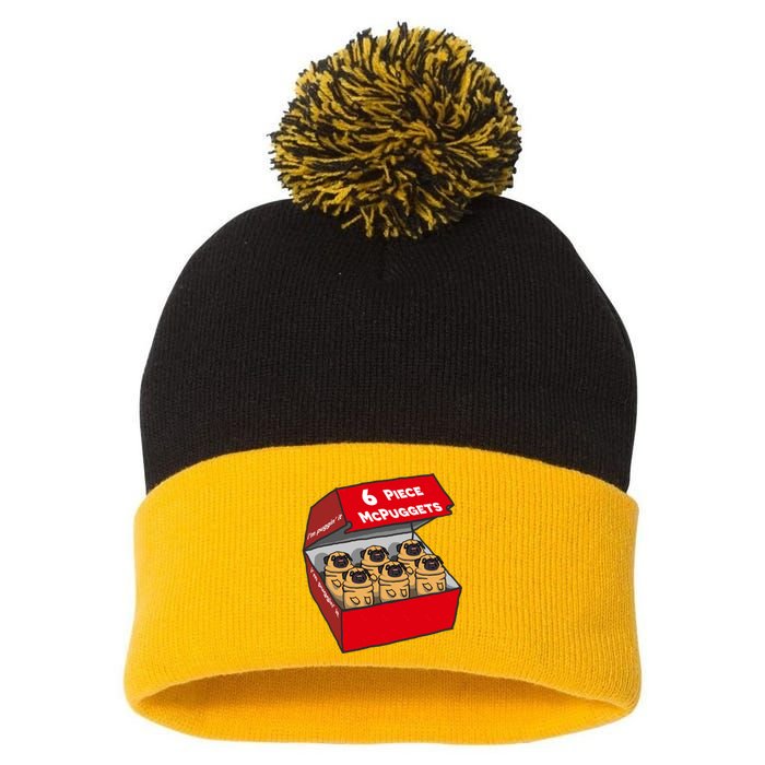 6 Piece Mcpuggets IM Puggin It Pom Pom 12in Knit Beanie