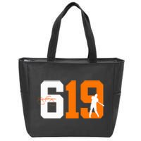 619 San Diego California Area Code Vintage 1998 Tg Inspired Zip Tote Bag