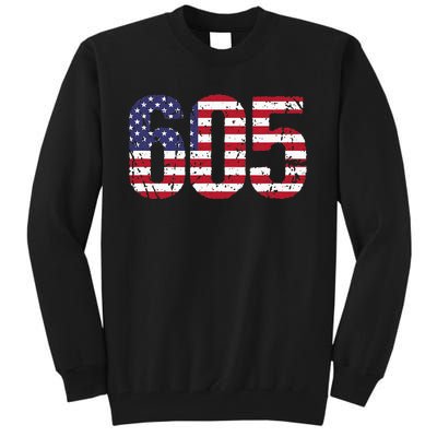 605 South Dakota Area Code Tall Sweatshirt