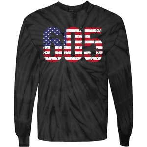 605 South Dakota Area Code Tie-Dye Long Sleeve Shirt