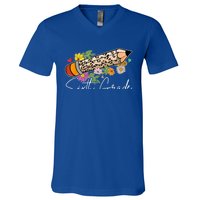 6Th Sixth Grade Leopard Pencil Back To School Teachers Meaningful Gift V-Neck T-Shirt