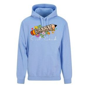 6Th Sixth Grade Leopard Pencil Back To School Teachers Meaningful Gift Unisex Surf Hoodie