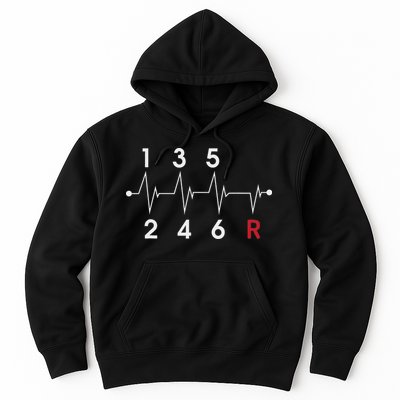 6 Speeds Gear Shift Manual Transmission Funny Car Race Gift Hoodie