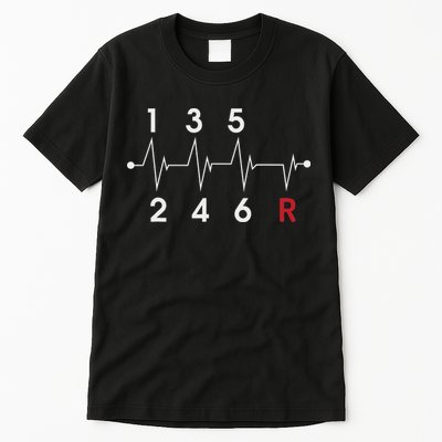 6 Speeds Gear Shift Manual Transmission Funny Car Race Gift Tall T-Shirt