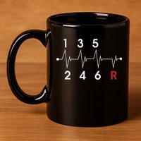 6 Speeds Gear Shift Manual Transmission Funny Car Race Gift 11oz C Handle Ceramic Mug