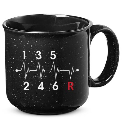 6 Speeds Gear Shift Manual Transmission Funny Car Race Gift 15oz Campfire Ceramic Mug