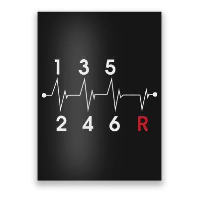 6 Speeds Gear Shift Manual Transmission Funny Car Race Gift Poster