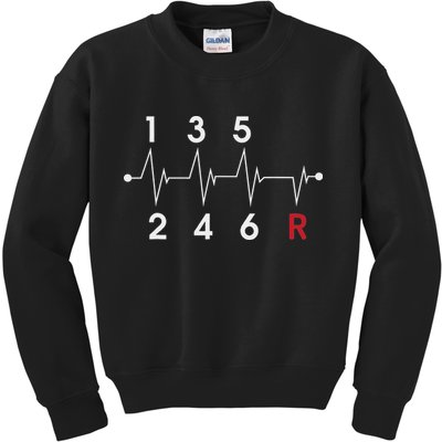 6 Speeds Gear Shift Manual Transmission Funny Car Race Gift Kids Sweatshirt