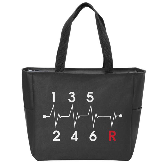 6 Speeds Gear Shift Manual Transmission Funny Car Race Gift Zip Tote Bag