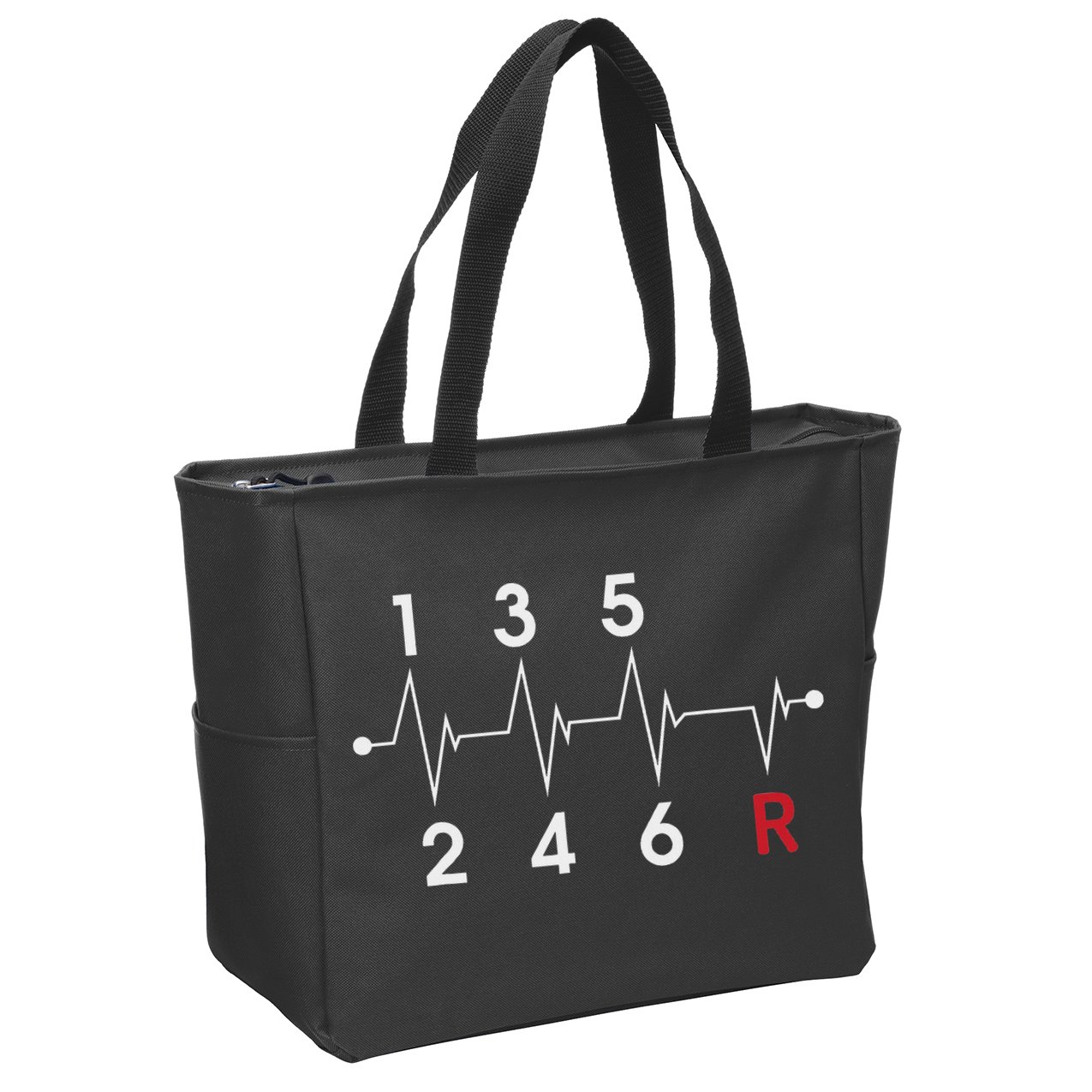 6 Speeds Gear Shift Manual Transmission Funny Car Race Gift Zip Tote Bag
