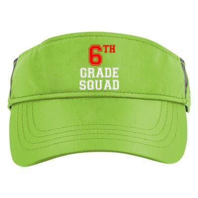 6th Sixth Grade Squad Back To School Teacher Gift Adult Drive Performance Visor