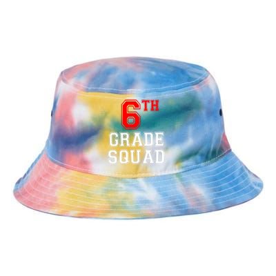 6th Sixth Grade Squad Back To School Teacher Gift Tie Dye Newport Bucket Hat