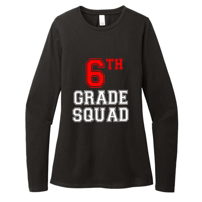 6th Sixth Grade Squad Back To School Teacher Gift Womens CVC Long Sleeve Shirt