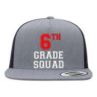 6th Sixth Grade Squad Back To School Teacher Gift Flat Bill Trucker Hat