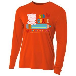 6Th Sixth Grade Happy First Day Of School Meaningful Gift Cooling Performance Long Sleeve Crew