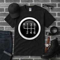 6 Speed Manual Stick Gear Shift Auto Racing Car Tall T-Shirt