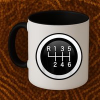 6 Speed Manual Stick Gear Shift Auto Racing Car Mug