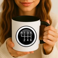 6 Speed Manual Stick Gear Shift Auto Racing Car Mug