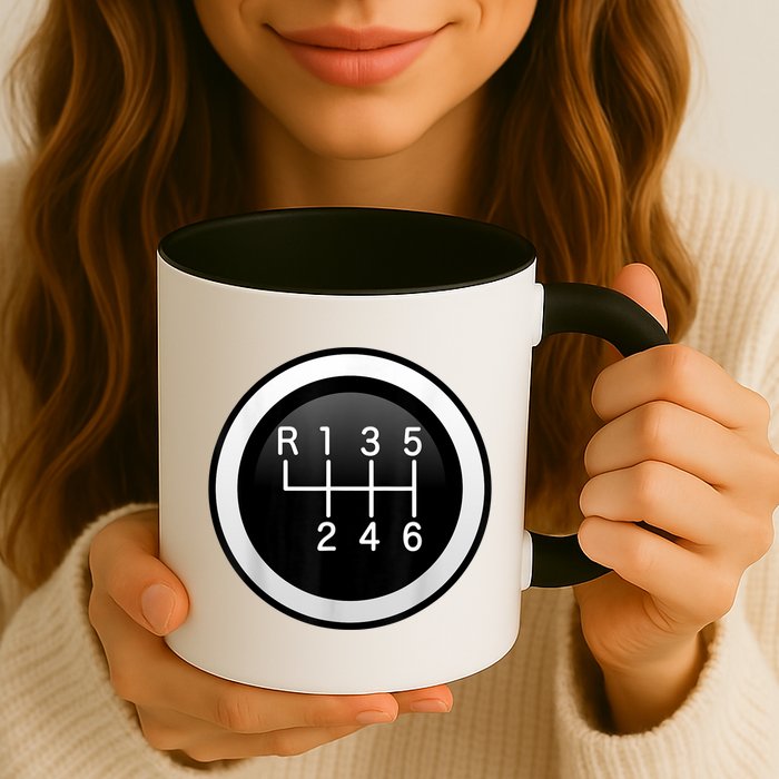 6 Speed Manual Stick Gear Shift Auto Racing Car Mug