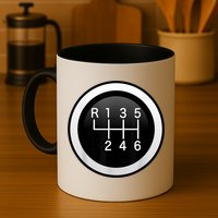 6 Speed Manual Stick Gear Shift Auto Racing Car Mug