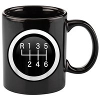 6 Speed Manual Stick Gear Shift Auto Racing Car 11oz C Handle Ceramic Mug