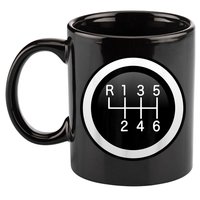 6 Speed Manual Stick Gear Shift Auto Racing Car 11oz C Handle Ceramic Mug