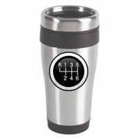 6 Speed Manual Stick Gear Shift Auto Racing Car 16oz Travel Tumbler