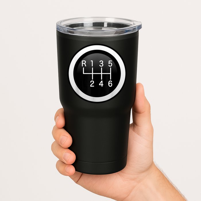 6 Speed Manual Stick Gear Shift Auto Racing Car Tumbler