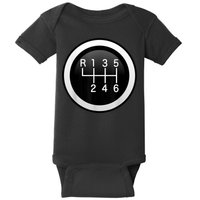 6 Speed Manual Stick Gear Shift Auto Racing Car Baby Bodysuit