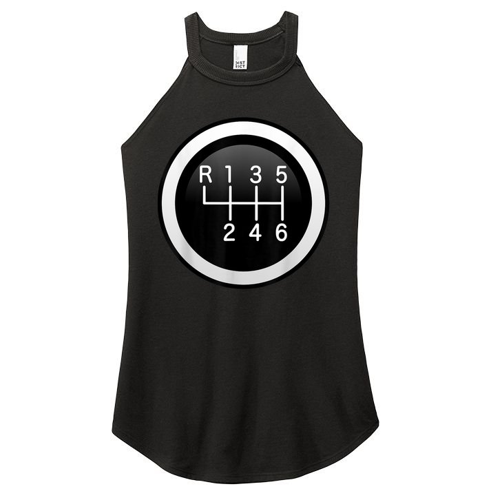 6 Speed Manual Stick Gear Shift Auto Racing Car Women's Perfect Tri Rocker Tank