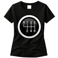6 Speed Manual Stick Gear Shift Auto Racing Car Womens T-Shirt