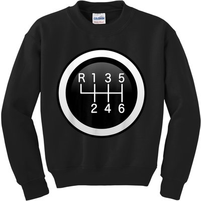 6 Speed Manual Stick Gear Shift Auto Racing Car Kids Sweatshirt