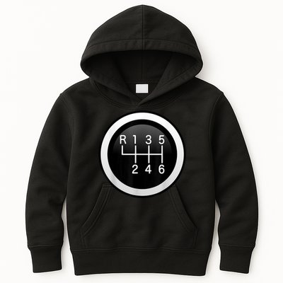 6 Speed Manual Stick Gear Shift Auto Racing Car Kids Hoodie