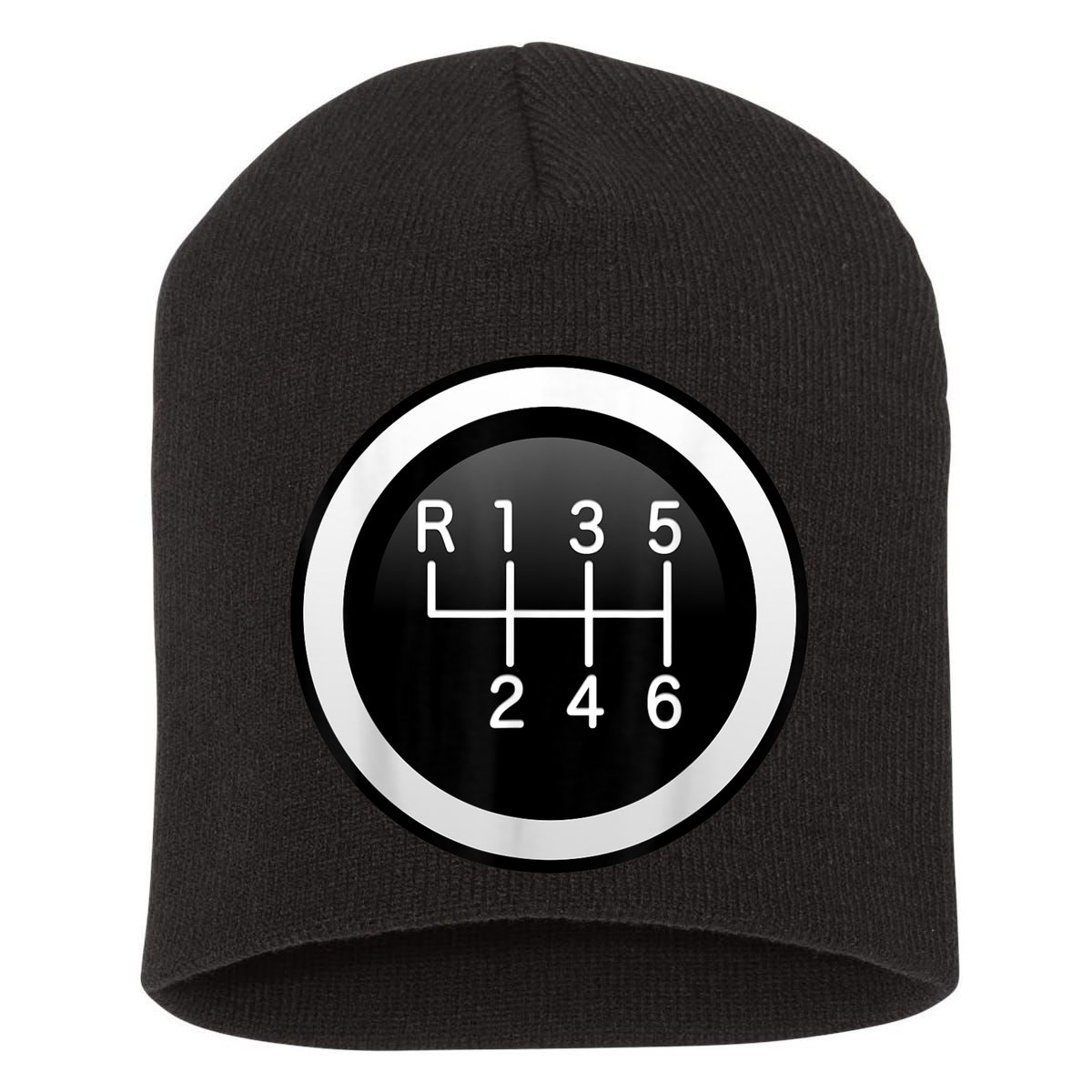 6 Speed Manual Stick Gear Shift Auto Racing Car Short Acrylic Beanie