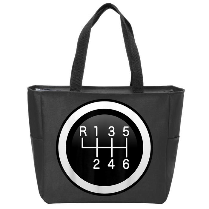 6 Speed Manual Stick Gear Shift Auto Racing Car Zip Tote Bag