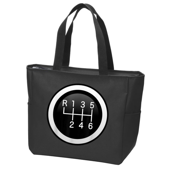6 Speed Manual Stick Gear Shift Auto Racing Car Zip Tote Bag