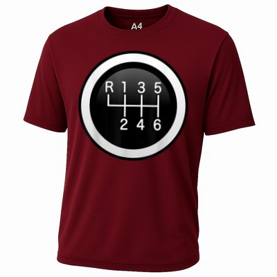6 Speed Manual Stick Gear Shift Auto Racing Car Cooling Performance Crew T-Shirt