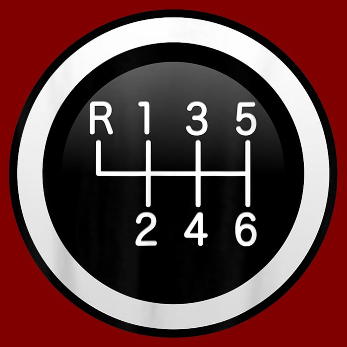 6 Speed Manual Stick Gear Shift Auto Racing Car Cooling Performance Crew T-Shirt